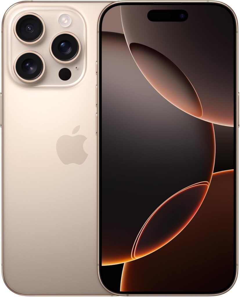 Boost Mobile | Apple iPhone 16 Pro (128 GB) - Desert Titanium [Locked]. Apple Intelligence. Requires Unlimited Plan.