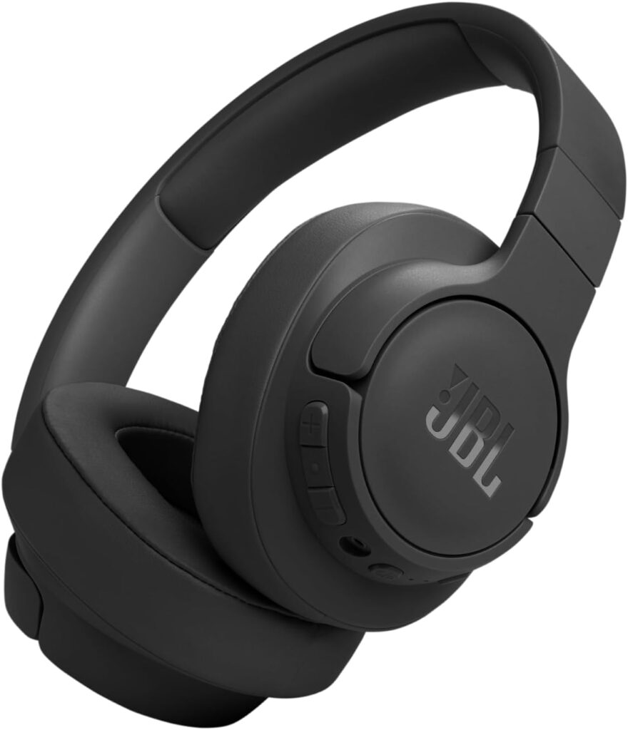 JBL TUNE 770NC - Adaptive Noise Cancelling with Smart Ambient Wireless Over-Ear Headphones, Bluetooth 5.3, Up to 70H battery life with speed charge, Lightweight, comfortable & foldable design (Black)