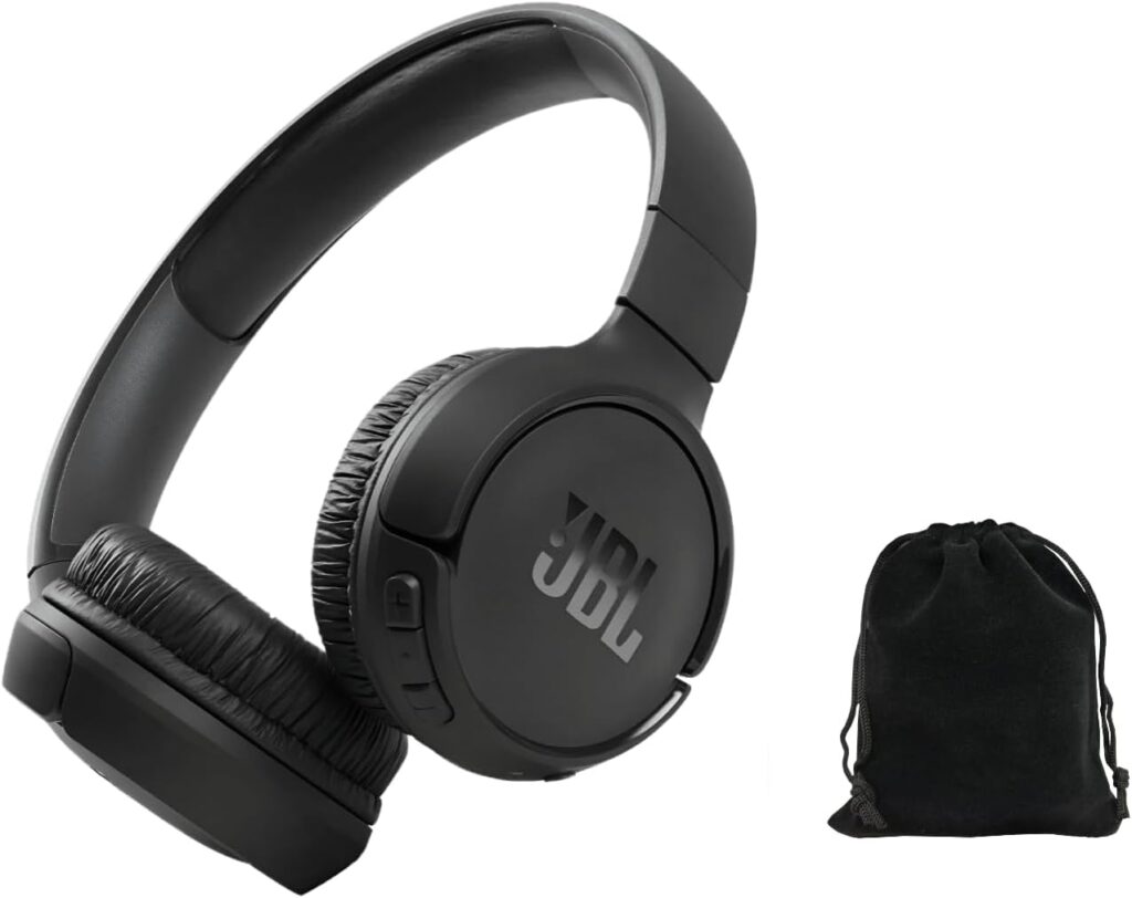 JBL Tune 570BT – Wireless Bluetooth – On-Ear Headphones – Pure Bass Stereo Sound – Black – Includes Storage Pouch