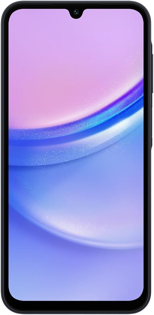 Samsung Galaxy A15 (SM-155M/DSN), 128GB 6GB RAM, Dual SIM, Factory Unlocked GSM, International Version (Ring Grip Case Bundle) (Blue Black)