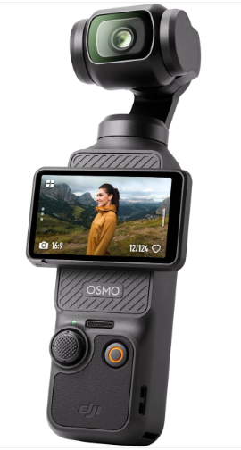 DJI Osmo Pocket 3, Vlogging Camera with 1” CMOS & 4K/120fps Video, 3-Axis Stabilization, Fast Focusing, Face/Object Tracking, 2″ Rotatable Touchscreen, Small Video Camera for Photography, YouTube