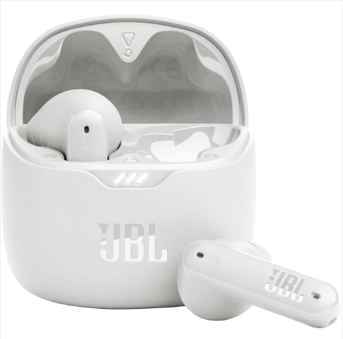 JBL Tune Flex – True Wireless Noise Cancelling Earbuds (White), Small