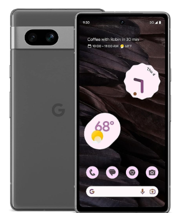 Google Pixel 7a – Unlocked Android Cell Phone – Smartphone with Wide Angle Lens and 24-Hour Battery – 128 GB – Charcoal