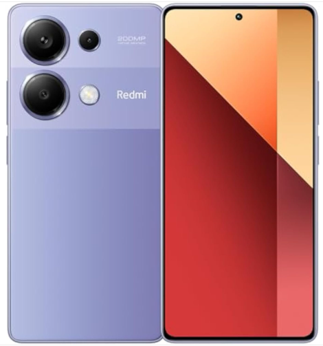 Xiaomi Redmi Note 13 PRO 4G LTE (256GB + 8GB) 6.67″ 200MP Triple (Tmobile Mint Tello & Global) Global Bands Unlocked + (Fast Car Dual Charger Bundle) (Lavender Purple)