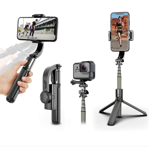 Selfie Stick Gimbal Stabilizer, UPXON 360° Rotation Tripod with Wireless Remote, Portable Phone Holder, Auto Balance 1-Axis Gimbal for Smartphones Tiktok Vlog Youtuber Live Video Record