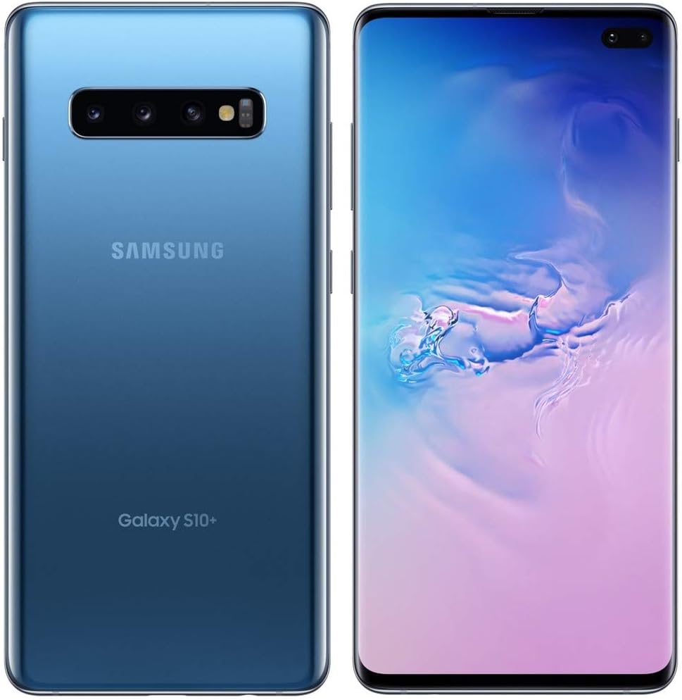 SAMSUNG Galaxy S10+ Plus (128GB, 8GB) 6.4″ AMOLED, Snapdragon 855, IP68 Water Resistant, Global 4G LTE (GSM + CDMA) Unlocked (AT&T, Verizon, T-Mobile, Metro) G975U (Prism Blue)