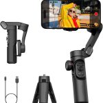 Gimbal Stabilizer for Smartphone, iPhone Gimbal w/Focus Wheel Face/Object Tracking Gimbal for iPhone 15 14 Pro Max/Android Foldable 3-Axis Handheld Phone Gimbal for Video Recording -Smart XE