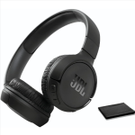 JBL Tune 570BT On-Ear Wireless Bluetooth Headphones with Pure Bass Stereo Sound, Includes Cleaning Cloth – Black(JBLT570BTBLKAM-CC)